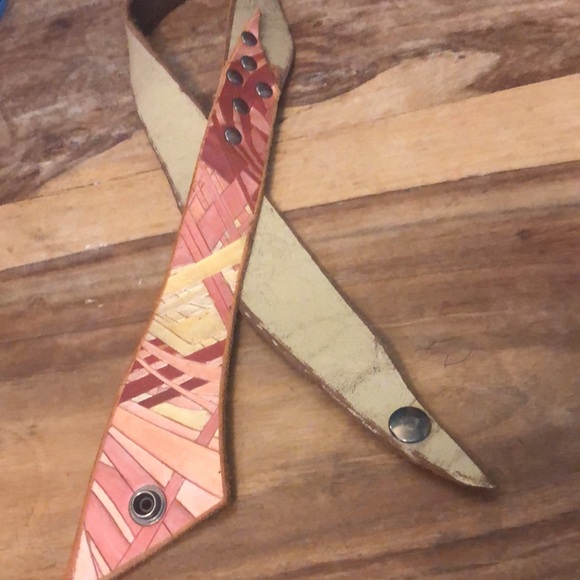 Designer handmade one of kind leather belt - Picture 11 of 11